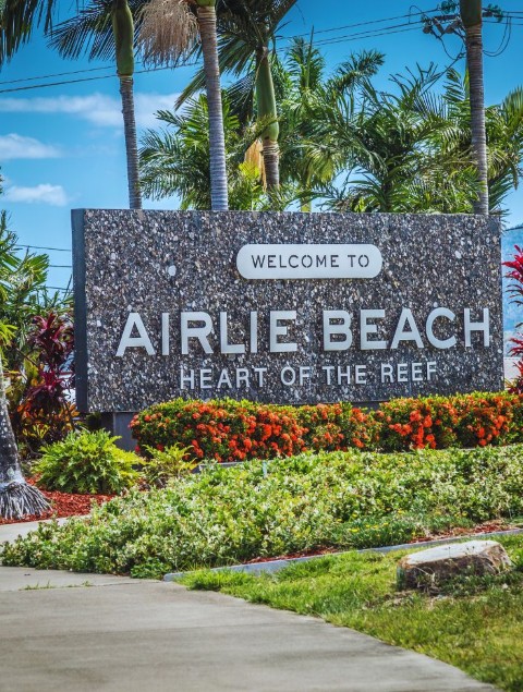 Airlie Beach, Queensland Australia sign